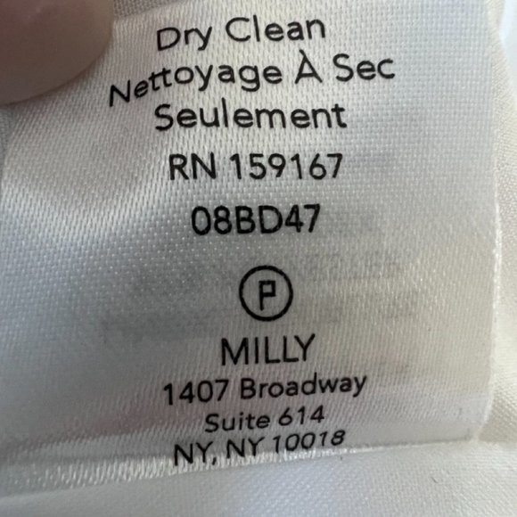 Milly  Coral Pleated Tiered Ruffle Dress Size 6 - Picture 8 of 9